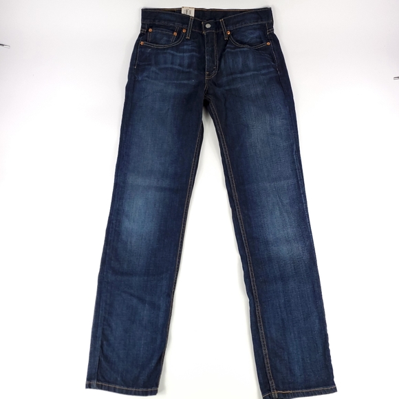 Mens Dark Denim 514 Straight Jeans Size 32x34 - Picture 2 of 8